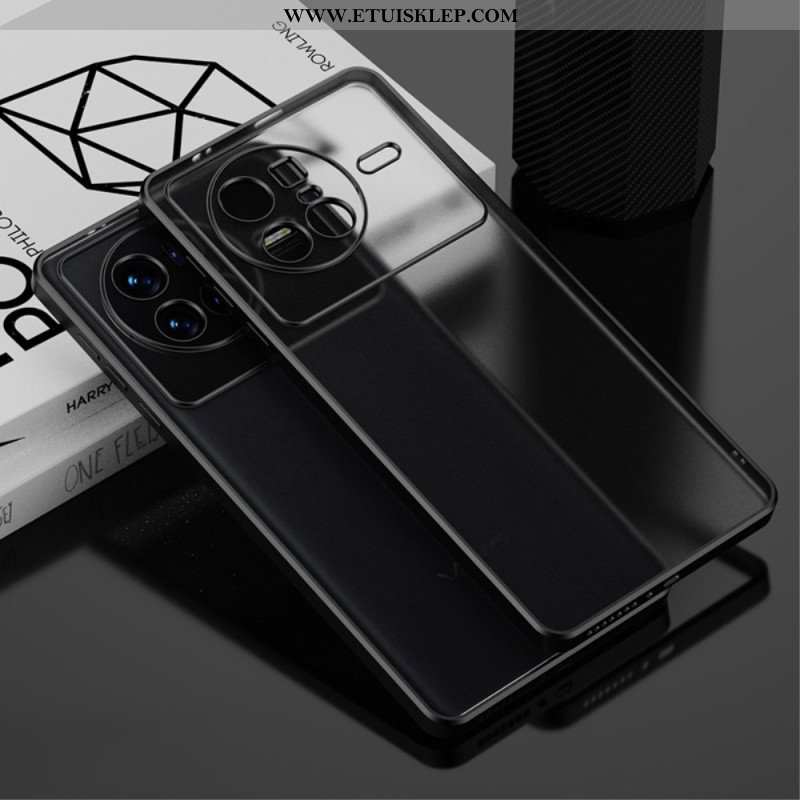 Etui do Vivo X80 Pro Przezroczysty Metaliczny Kontur